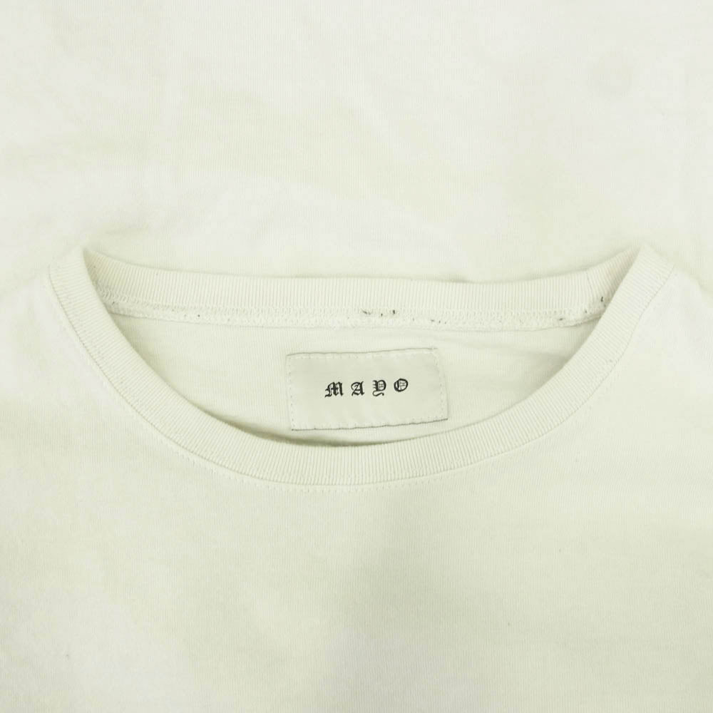 メイヨー 22MY-LT25 エンブロイダリー 刺繍 ロングスリーブ 長袖 Tシャツ ロンT ホワイト系 L【中古】