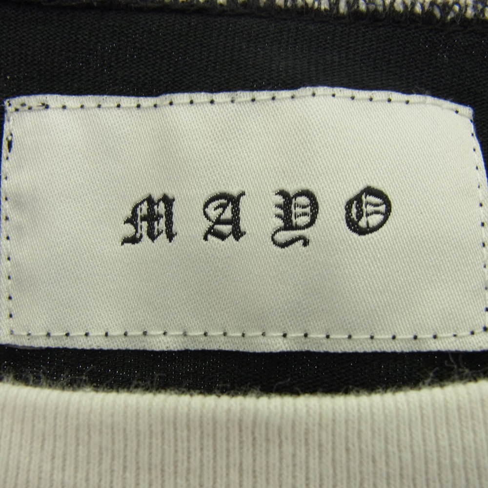 メイヨー 23MY-LT13 THUNDER EMBROIDERY FOOTBALL LONG SLEEVE TEE サンダー エンブロイダリー フットボール ロングスリーブ 長袖 Tシャツ ホワイト系 L【中古】