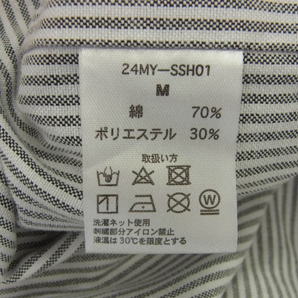 メイヨー 24MY-SSH01 FGMN EMBROIDERY STRIPE SHIRT エンブロイダリー ストライプ 刺繍 長袖 シャツ グレー系 ホワイト系 M【中古】