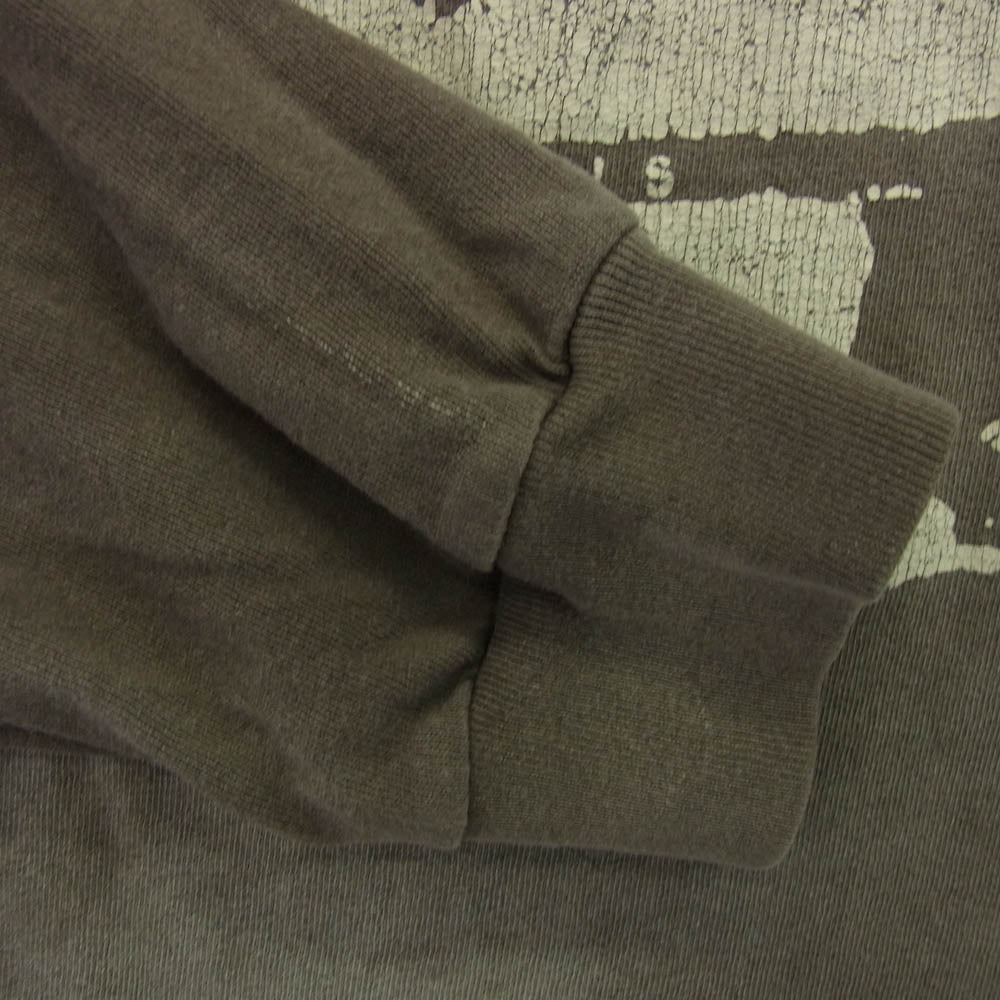 SAINT MICHAEL セントマイケル 21AW SM-A21-0000-024 EYES WIH L/S TEE アイズ プリント 長袖 ロングスリーブ Tシャツ カットソー ロンＴ チャコール系 L【中古】