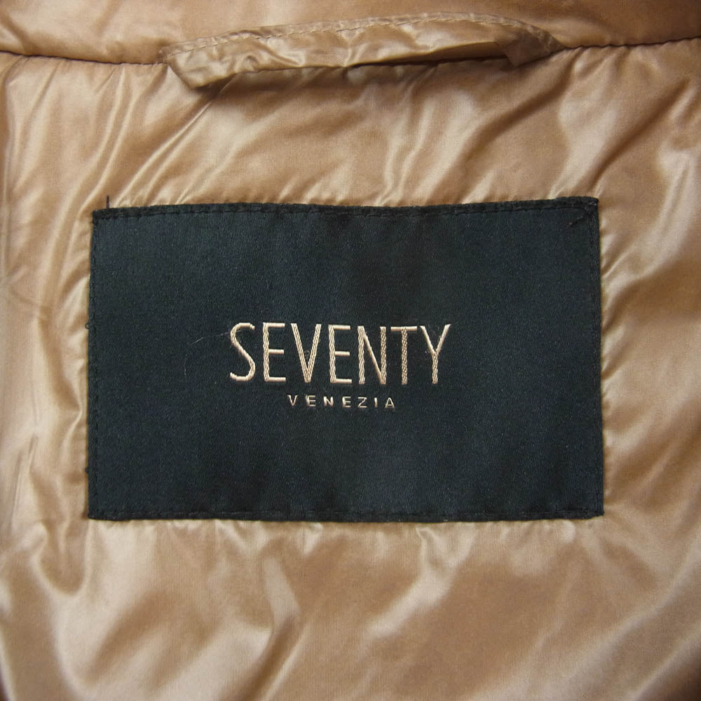 セブンティ ボアフリース切替 ダウンベスト ブラウン系 L【中古】