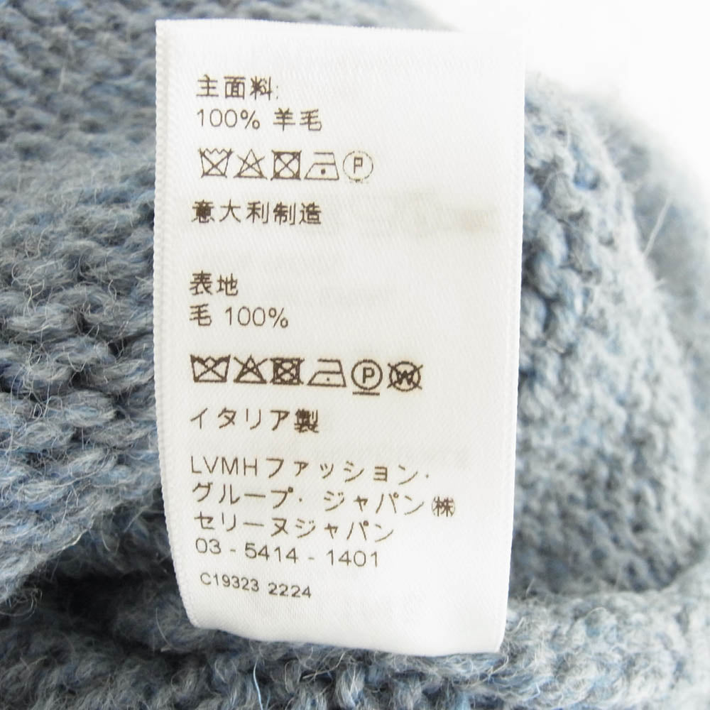 CELINE セリーヌ 2AD301200 ノルディック フェアアイル柄 ウール クルーネック ニット セーター ライトブルー系 M【新古品】【未使用】【中古】