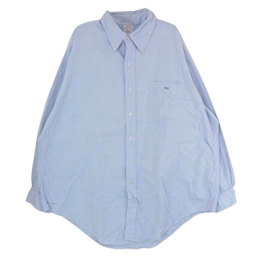 Brooks Brothers ブルックスブラザーズ USA製 EBG刺繍 ボタンダウン 長袖 シャツ ブルー系 17 1/2【中古】