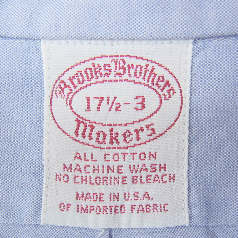 Brooks Brothers ブルックスブラザーズ USA製 EBG刺繍 ボタンダウン 長袖 シャツ ブルー系 17 1/2【中古】