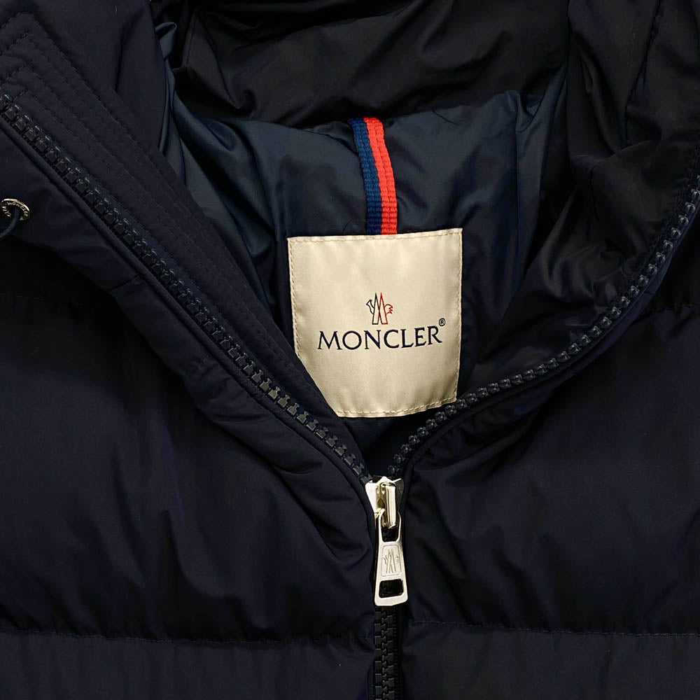 MONCLER モンクレール CORBORANT コルボラン フードロゴデザイン ダウンジャケット ネイビー系 3【中古】