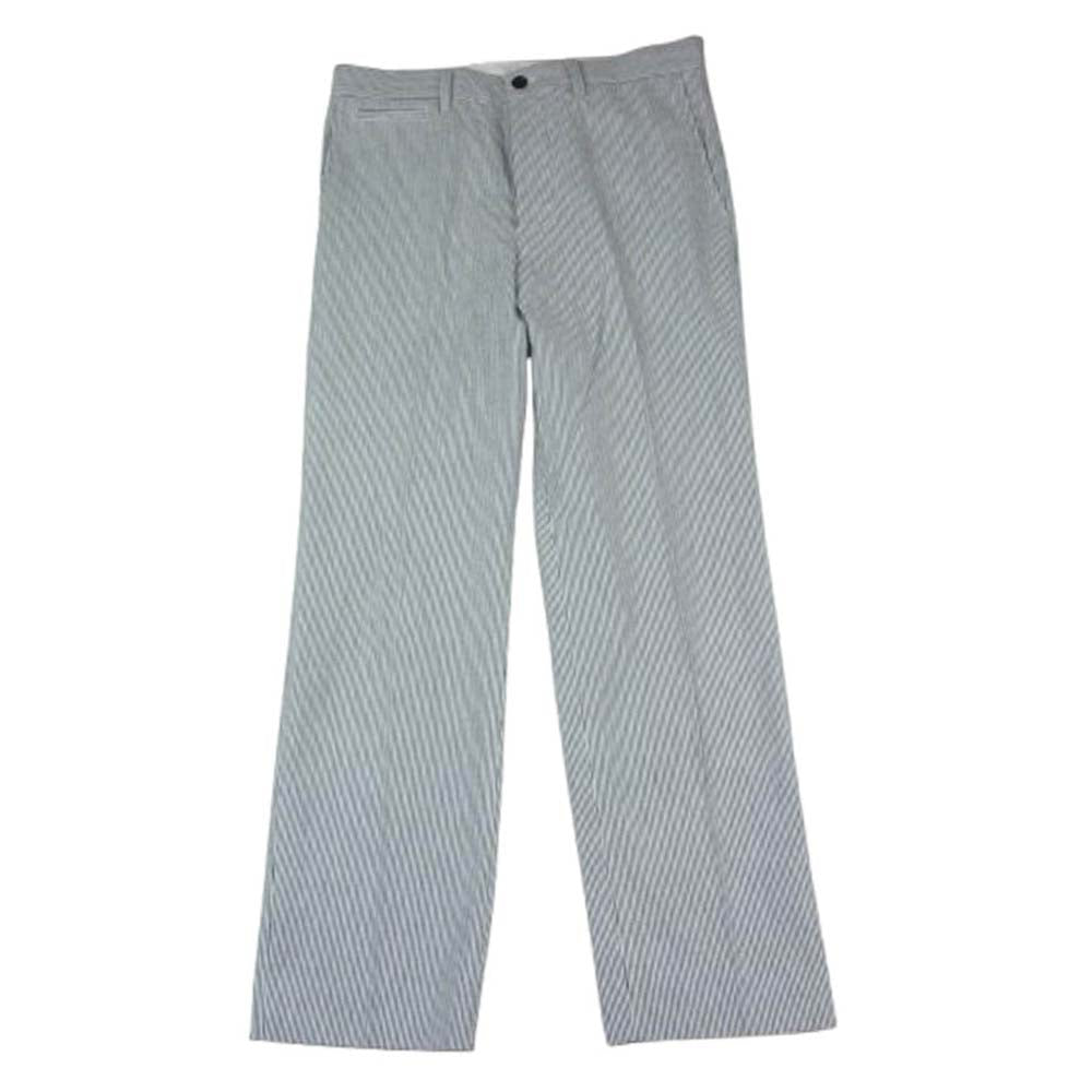 VISVIM ビズビム 22SS 0122105008018 STETSON SLACKS SEERSUCKER リネン混 シアサッカー ストライプ スラックス パンツ ホワイト系 ブラック系 1【新古品】【未使用】【中古】