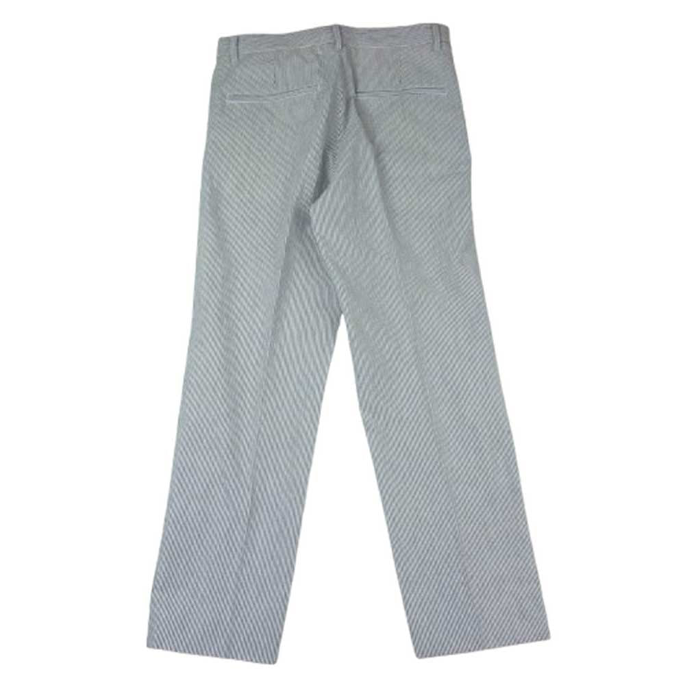 VISVIM ビズビム 22SS 0122105008018 STETSON SLACKS SEERSUCKER リネン混 シアサッカー ストライプ スラックス パンツ ホワイト系 ブラック系 1【新古品】【未使用】【中古】