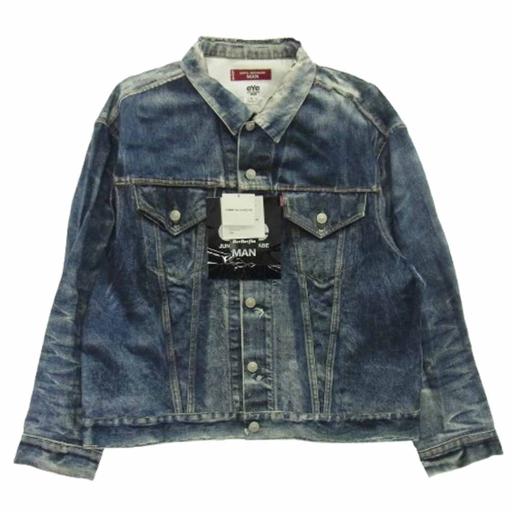JUNYA WATANABE COMME des GARCONS MAN ジュンヤワタナベコムデギャルソンマン 25SS WO-J911-100 × Levi's リーバイス × BerBerJin ベルベルジン 綿ツイル インクジェットプリント デニム 転写 トロンプルイユ ジャケット インディゴブルー系 XL【新古品】【未使用】【中古】