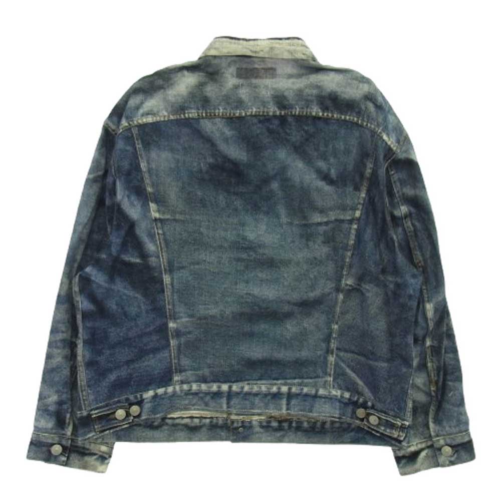 JUNYA WATANABE COMME des GARCONS MAN ジュンヤワタナベコムデギャルソンマン 25SS WO-J911-100 × Levi's リーバイス × BerBerJin ベルベルジン 綿ツイル インクジェットプリント デニム 転写 トロンプルイユ ジャケット インディゴブルー系 XL【新古品】【未使用】【中古】