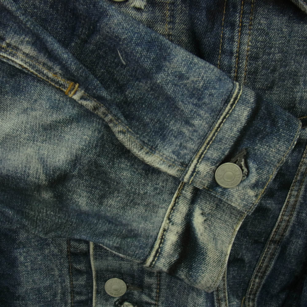 JUNYA WATANABE COMME des GARCONS MAN ジュンヤワタナベコムデギャルソンマン 25SS WO-J911-100 × Levi's リーバイス × BerBerJin ベルベルジン 綿ツイル インクジェットプリント デニム 転写 トロンプルイユ ジャケット インディゴブルー系 XL【新古品】【未使用】【中古】