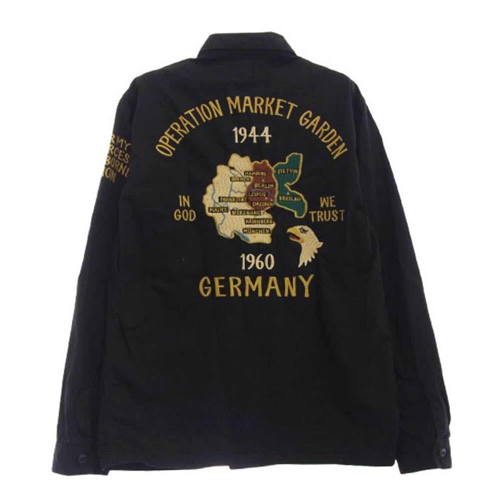 AVIREX アヴィレックス 6175147 スーベニア シャツ 刺繍 ミリタリー シャツ ブラック系 M【中古】