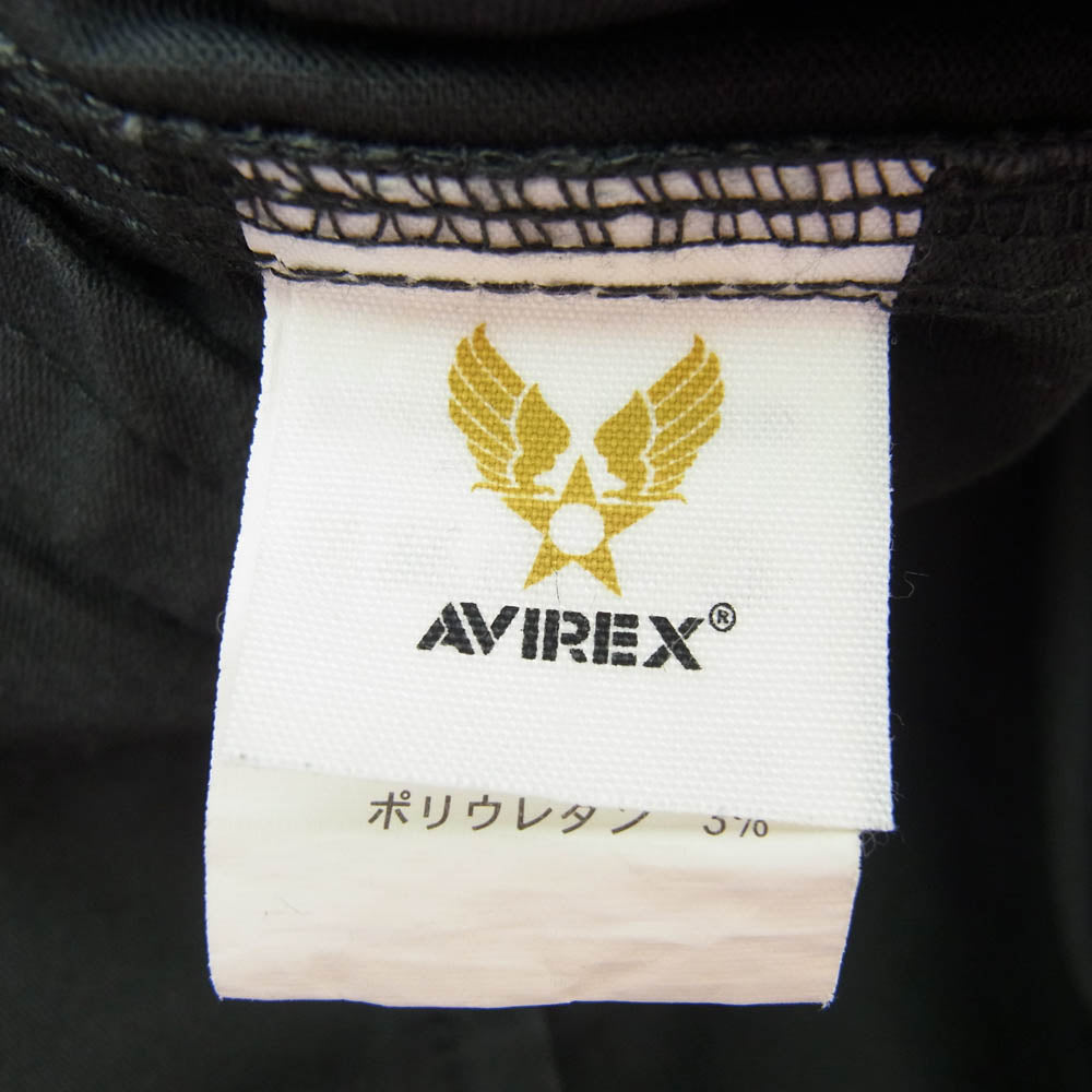 AVIREX アヴィレックス 6155159 USAF PATCHED HOODED SHIRT フード付きシャツ ジャケット ブラック系 M【中古】