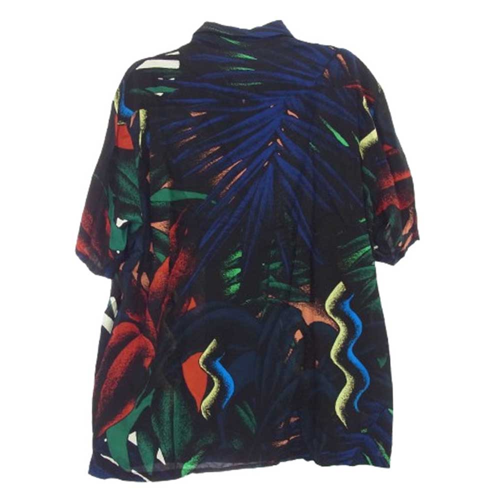 アロハブロッサム 21SS AB-0041010101 ×Julien Colombier×THE INOUE BROTHERS OKINAWA ZILLA 半袖 オープンカラー レーヨン アロハシャツ ブラック系 46【中古】