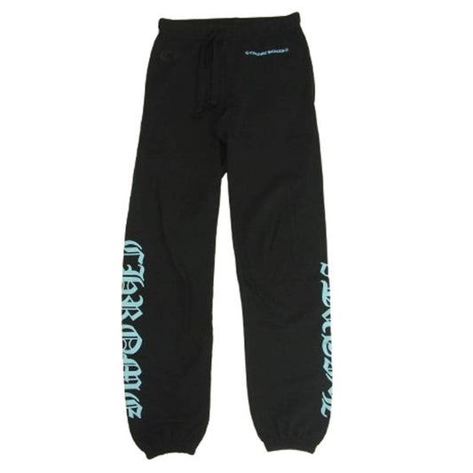 CHROME HEARTS クロムハーツ（原本無） Sweat Pants サイドロゴプリント スウェットパンツ ブラック系 S【中古】
