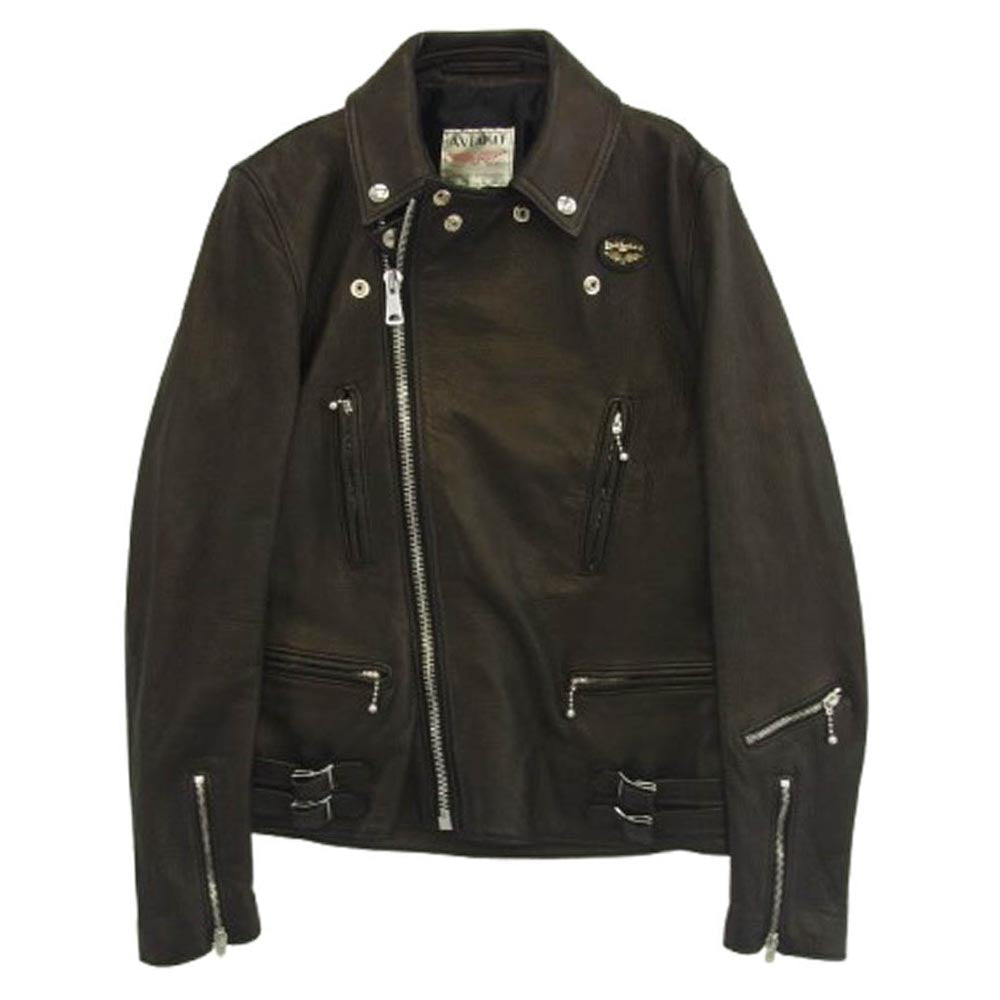 The REAL McCOY'S ザリアルマッコイズ × Lewis Leathers ルイスレザー Lightning ディアスキン ライトニング ライダース ジャケット ブラック系 38【美品】【中古】