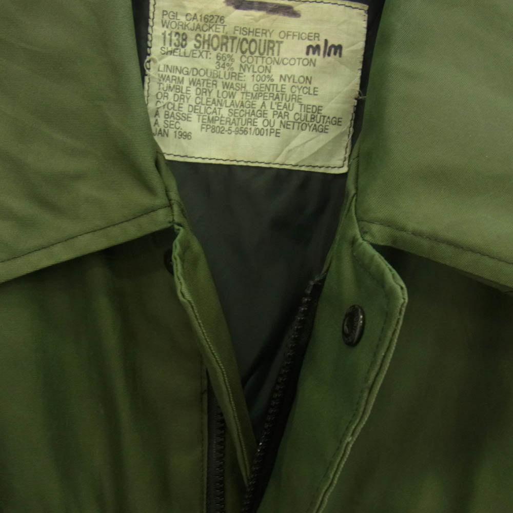 Vintage ヴィンテージ 90s カナダ FISERY OFFICER オフィサー ショート コート ジャケット カーキ系 M【中古】