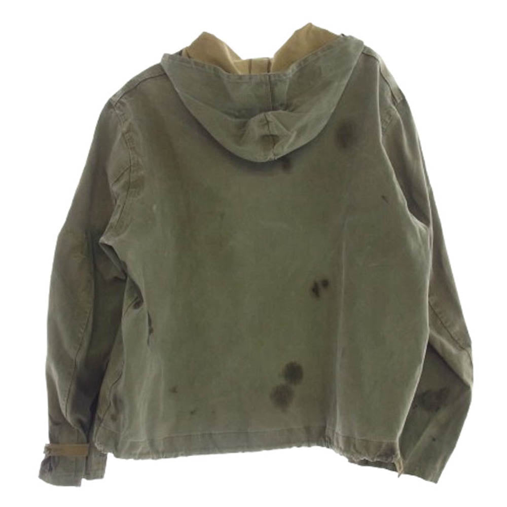 Vintage ヴィンテージ 40s 米軍 USN N-2 レインパーカー カーキ系【中古】
