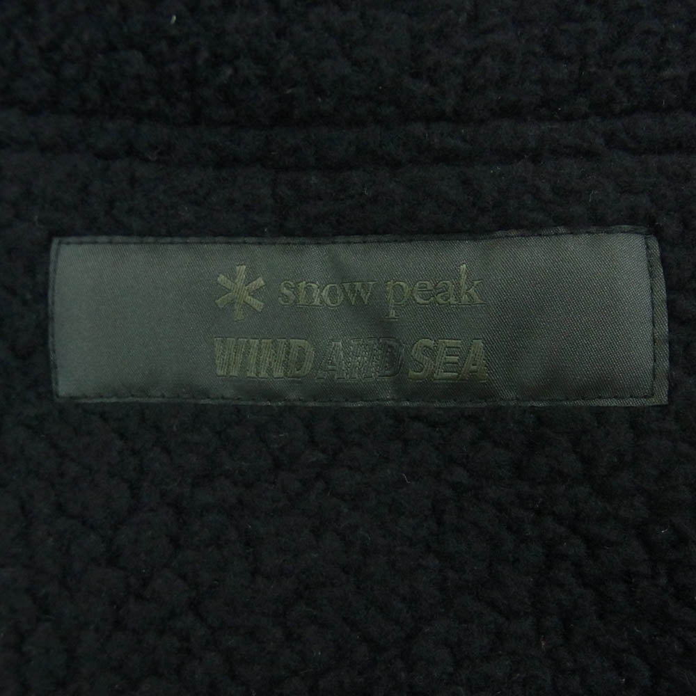 WIND AND SEA ウィンダンシー WAS-PA-21AM701 snow peak スノーピーク THERMAL BOA FLEECE PANTS ボア フリース パンツ ブラック系 L【新古品】【未使用】【中古】