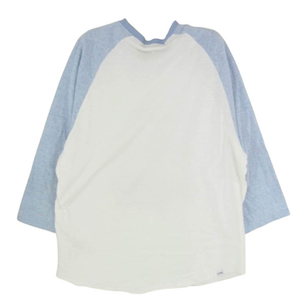 HYSTERIC GLAMOUR ヒステリックグラマー 02251CL08 HYSTERIC JEANS ヒステリック ジーンズ ラグラン 七分袖 Tシャツ カットソー ブルー系 L【中古】