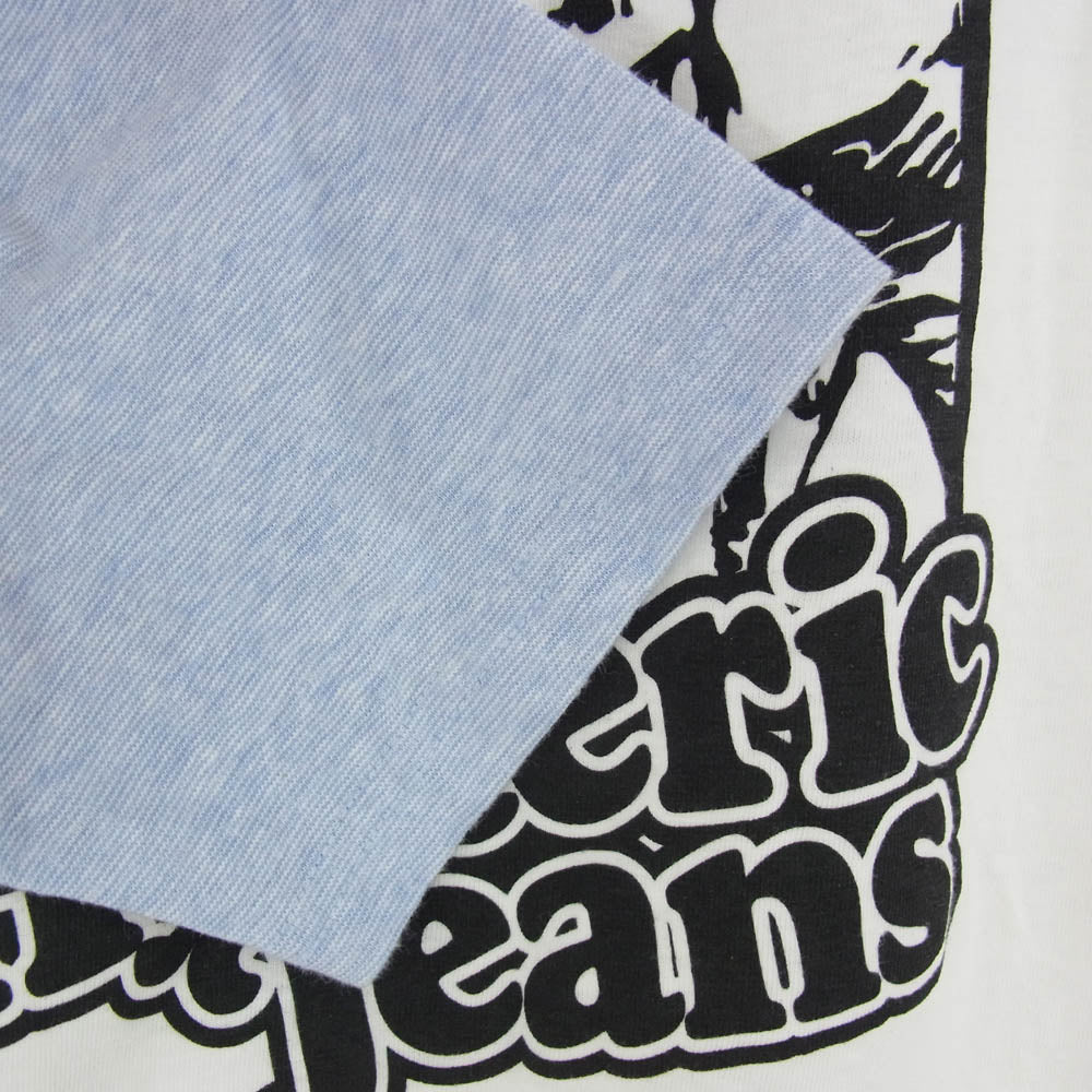 HYSTERIC GLAMOUR ヒステリックグラマー 02251CL08 HYSTERIC JEANS ヒステリック ジーンズ ラグラン 七分袖 Tシャツ カットソー ブルー系 L【中古】