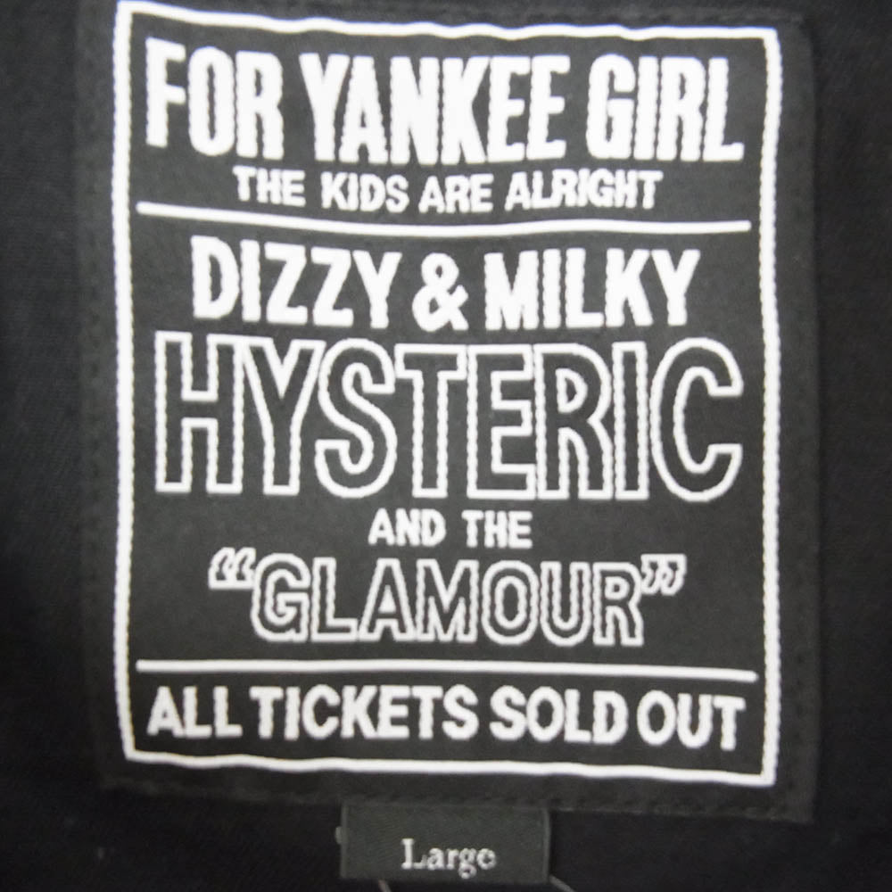 HYSTERIC GLAMOUR ヒステリックグラマー 25SS 02251AB11 HYSTERIC ロゴワッペン レーシング ジャケット ブルゾン ブラック系 L【中古】