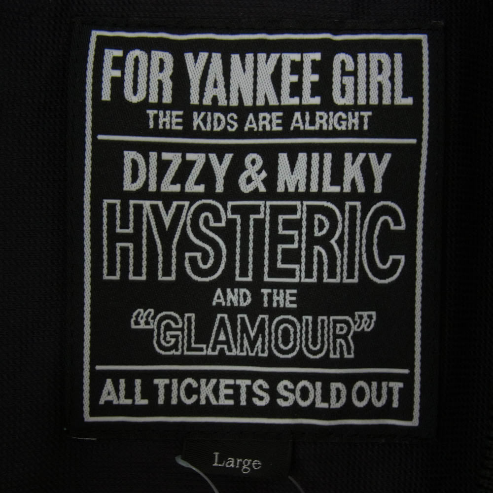 HYSTERIC GLAMOUR ヒステリックグラマー 25SS 02251AB12 SEE NO EVIL シー ノー イービル プリント リブ ブルゾン ジャケット ブラック系 L【中古】