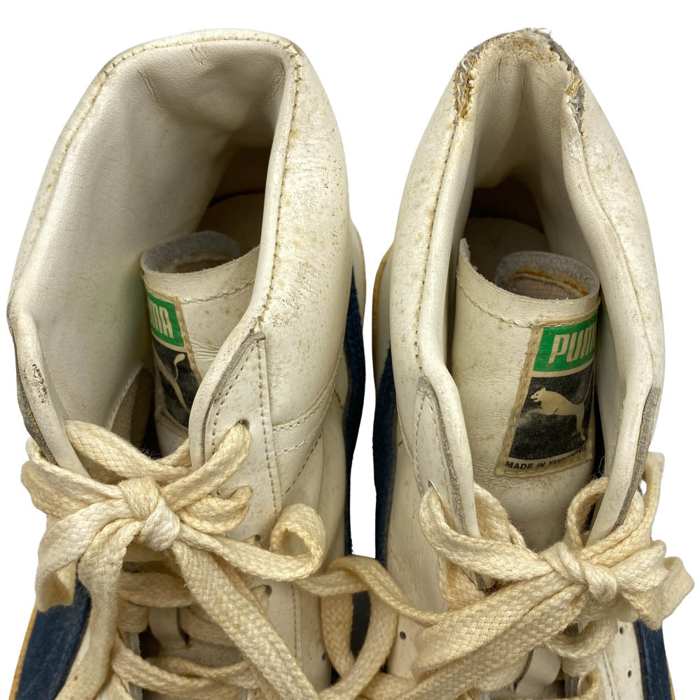 PUMA プーマ 【観賞用】ヴィンテージ 70s ユーゴスラビア製 SUPER BASKET Hi スーパーバスケット ハイカット スニーカー ホワイト系 8 1/2【中古】