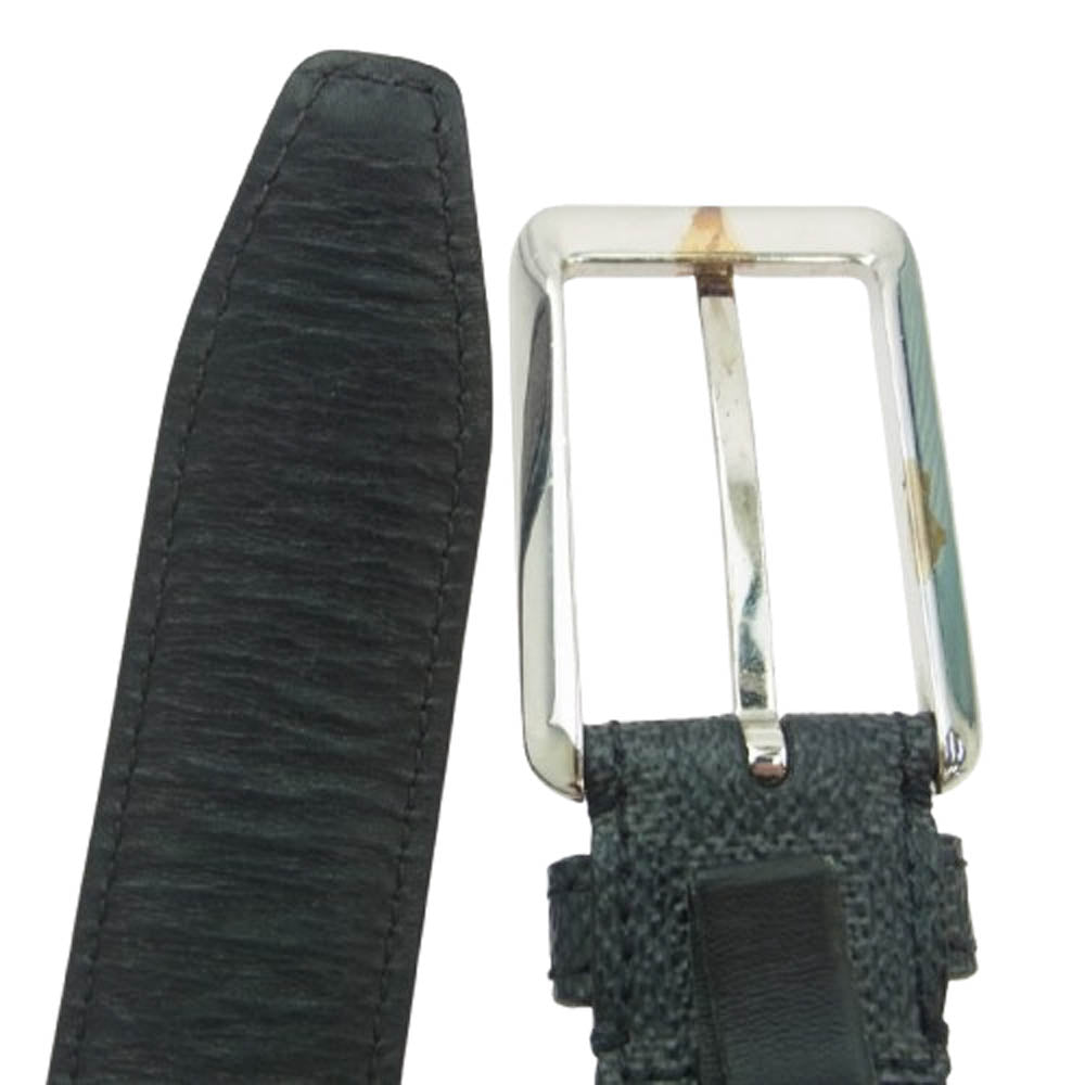 LOUIS VUITTON ルイ・ヴィトン M9636　 ダミエグラフィット シルバー金具 スクエアバックル ベルト ブラック系【中古】
