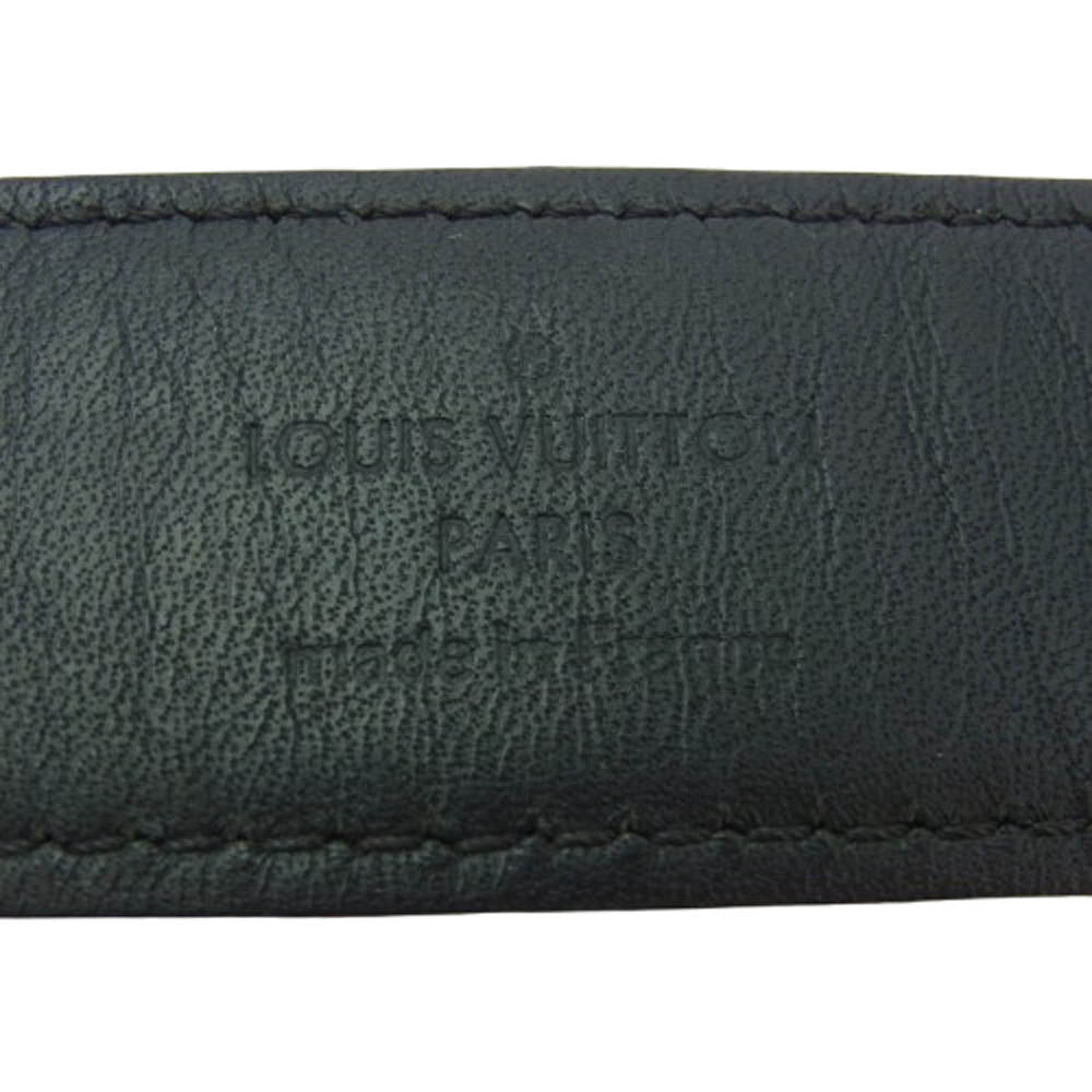 LOUIS VUITTON ルイ・ヴィトン M9636　 ダミエグラフィット シルバー金具 スクエアバックル ベルト ブラック系【中古】