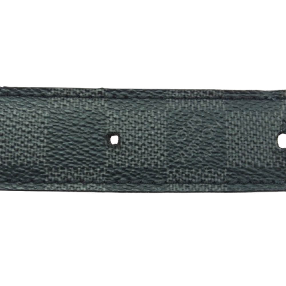 LOUIS VUITTON ルイ・ヴィトン M9636　 ダミエグラフィット シルバー金具 スクエアバックル ベルト ブラック系【中古】