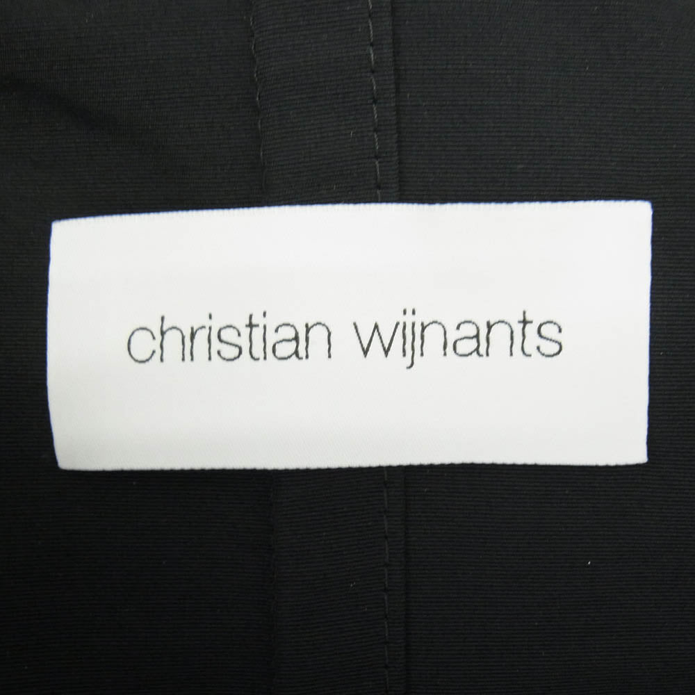 クリスチャンワイナンツ ドローコード 比翼 ブルゾン ジャケット ダークネイビー系 36【中古】