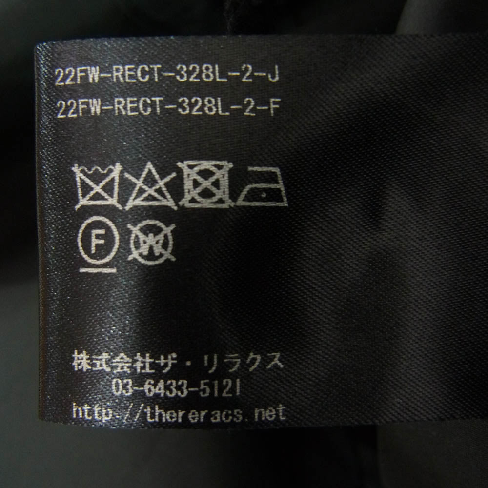 THE RERACS ザリラクス 22AW 22FW-RECT-328L THE MODS COAT ショート モッズコート ジャケット ブルゾン ブラック系 38【中古】