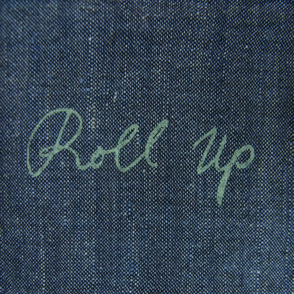 PORTER CLASSIC ポータークラシック レギュラーカラー ロールアップ 長袖 シャンブレー シャツ インディゴブルー系 M【中古】