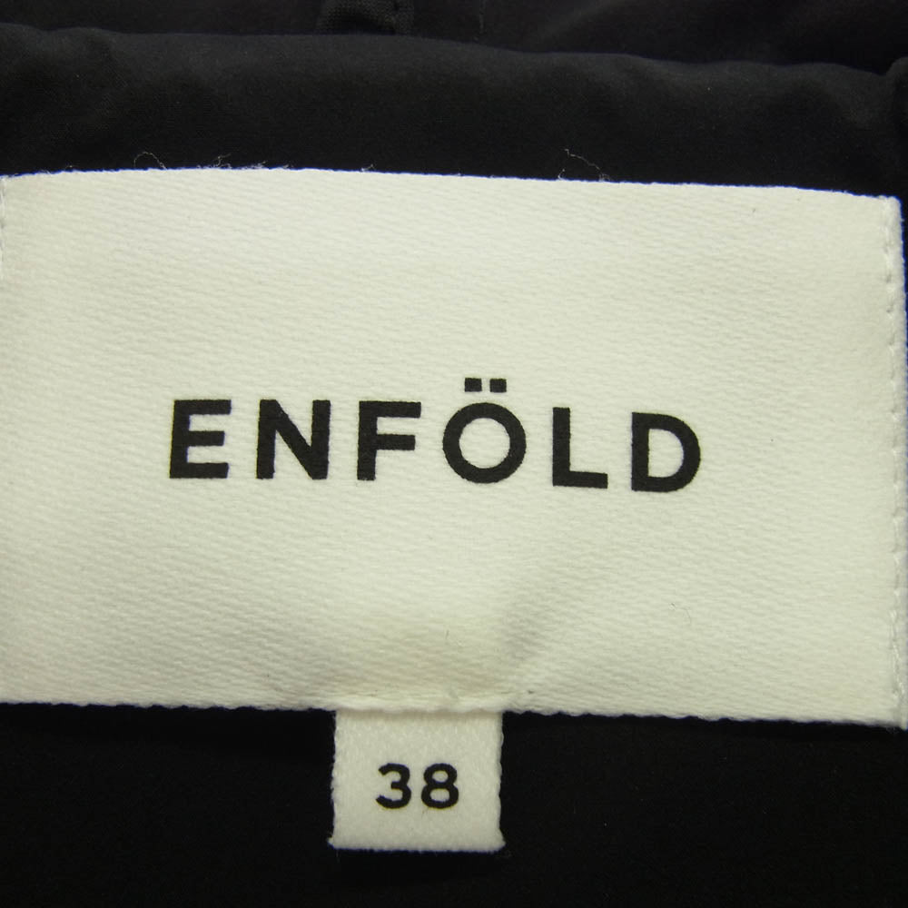 ENFOLD エンフォルド 300FS130-2380 タフタフーデッド ブルゾン ジップアップ ジャケット ブラック系 38【中古】
