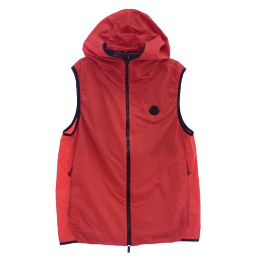 MONCLER モンクレール 23SS I10911A00107 PAKITO フルジップ フード ナイロン ベスト レッド系 2【中古】