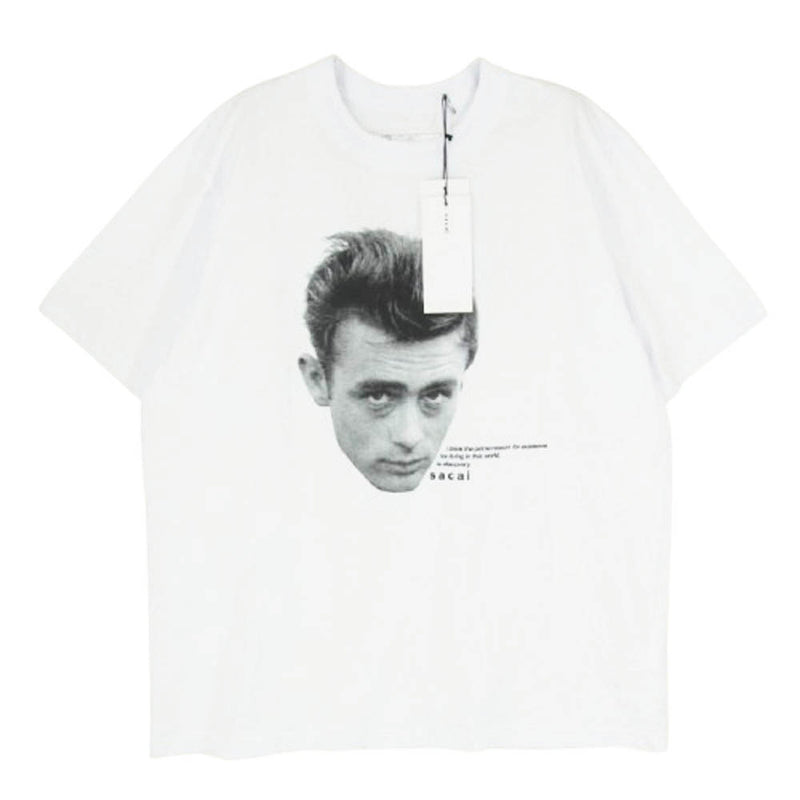 Sacai サカイ 25SS 25-0918S James Dean T-Shirt ジェームズディーン プリント Tシャツ 半袖 カットソー ホワイト系 4【極上美品】【中古】