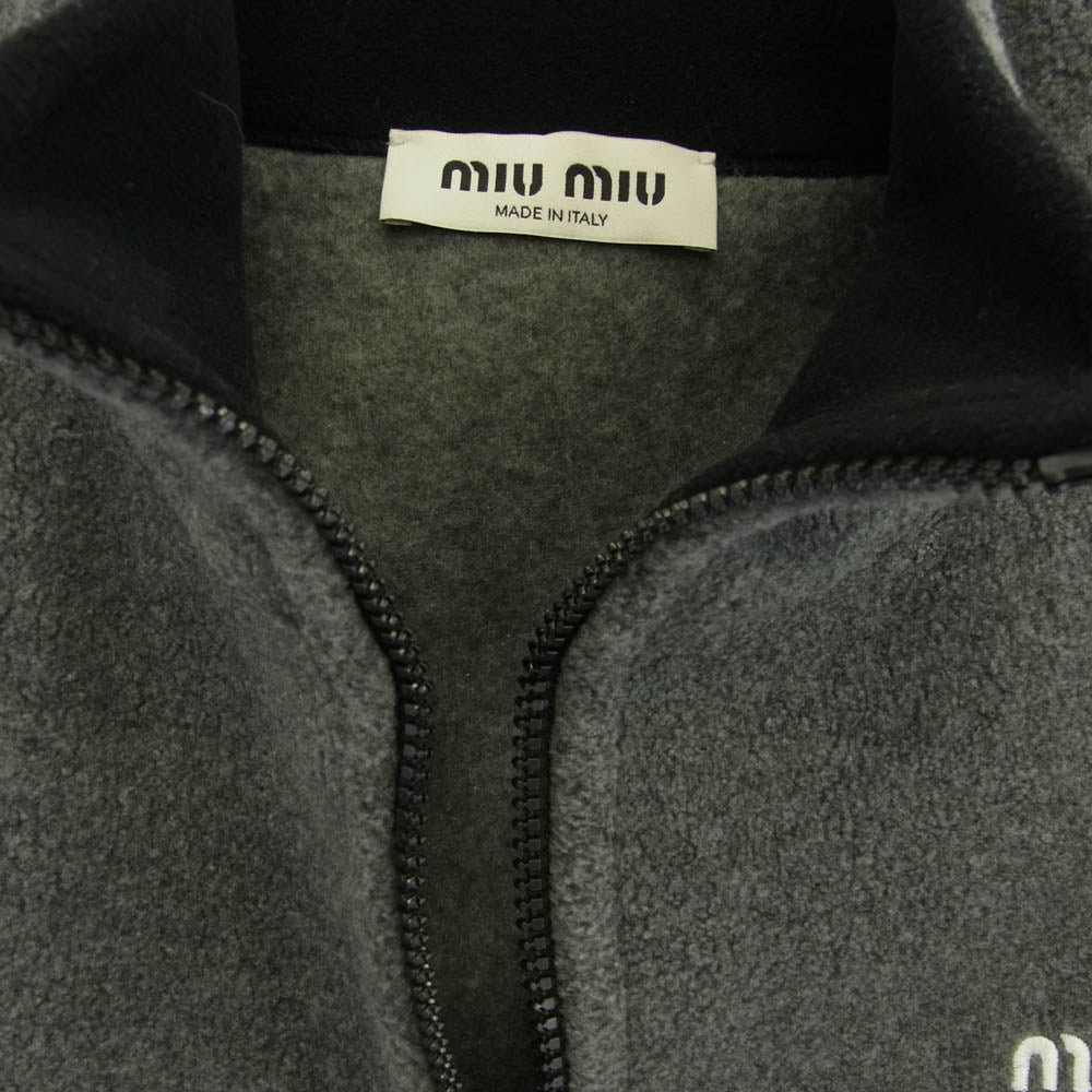 MIUMIU ミュウミュウ MJL042 S000 ロゴ刺繍 ジップアップ