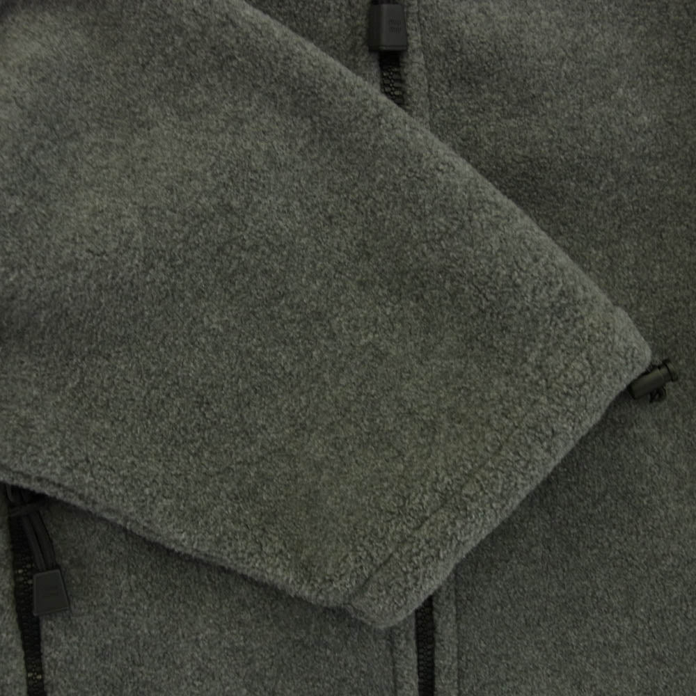 MIUMIU ミュウミュウ MJL042 S000 ロゴ刺繍 ジップアップ フリース スウェットシャツ ブルゾン ジャケット グレー系 S【中古】