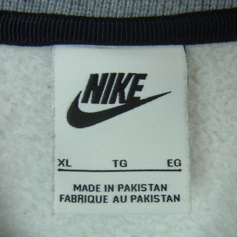 NIKE ナイキ DO9337-063 STUSSY ステューシー FLEECE CREW GREY ロゴ刺繍 フリース クルーネック スウェット トレーナー グレー系 XL【中古】