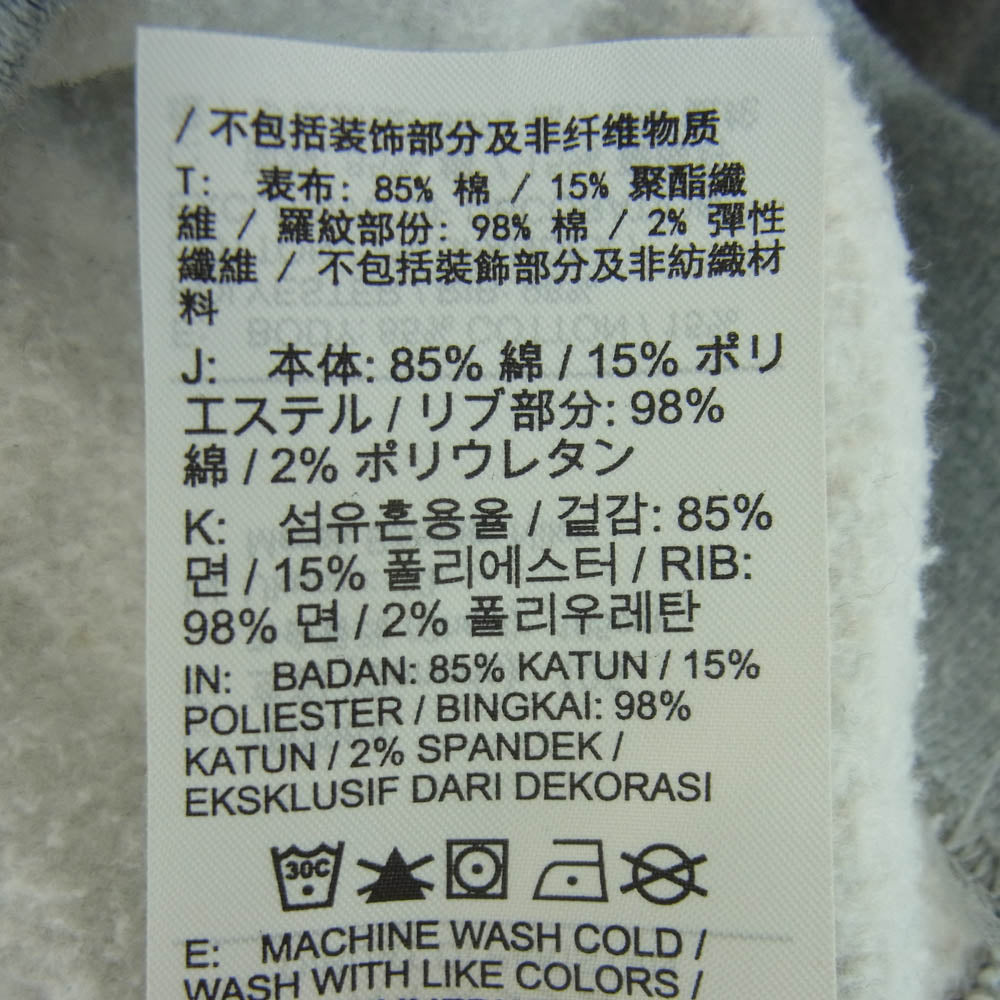 NIKE ナイキ DO9337-063 STUSSY ステューシー FLEECE CREW GREY ロゴ刺繍 フリース クルーネック スウェット トレーナー グレー系 XL【中古】