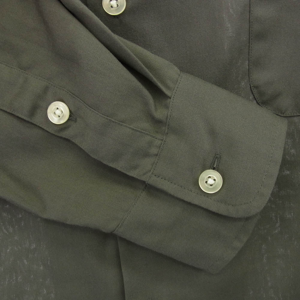 WACKO MARIA ワコマリア 25SS 50'S SHIRT L/S 刺繍 ロゴ オープンカラー 長袖 シャツ チャコール系 M【中古】