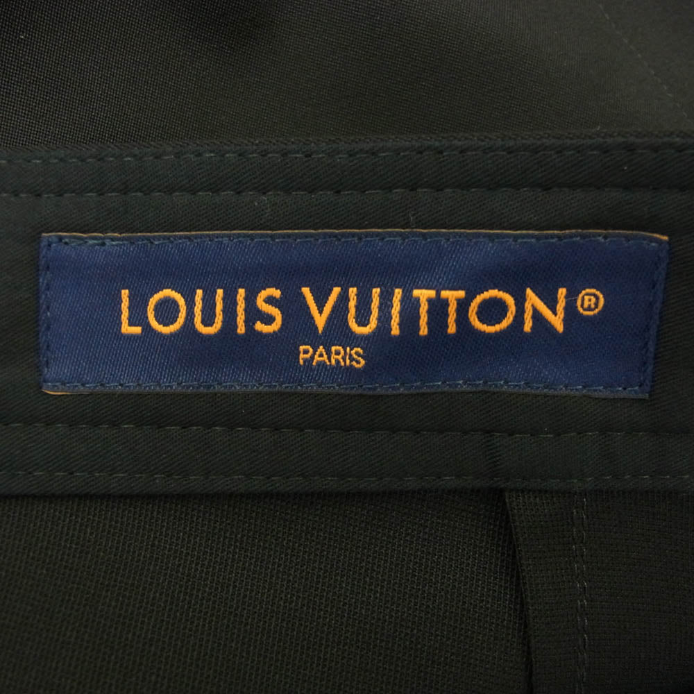 LOUIS VUITTON ルイ・ヴィトン 25SS RM251M RHL HSP77W LV ロゴ 刺繍 テーラード カーゴ ロング パンツ ブラック系 56【極上美品】【中古】