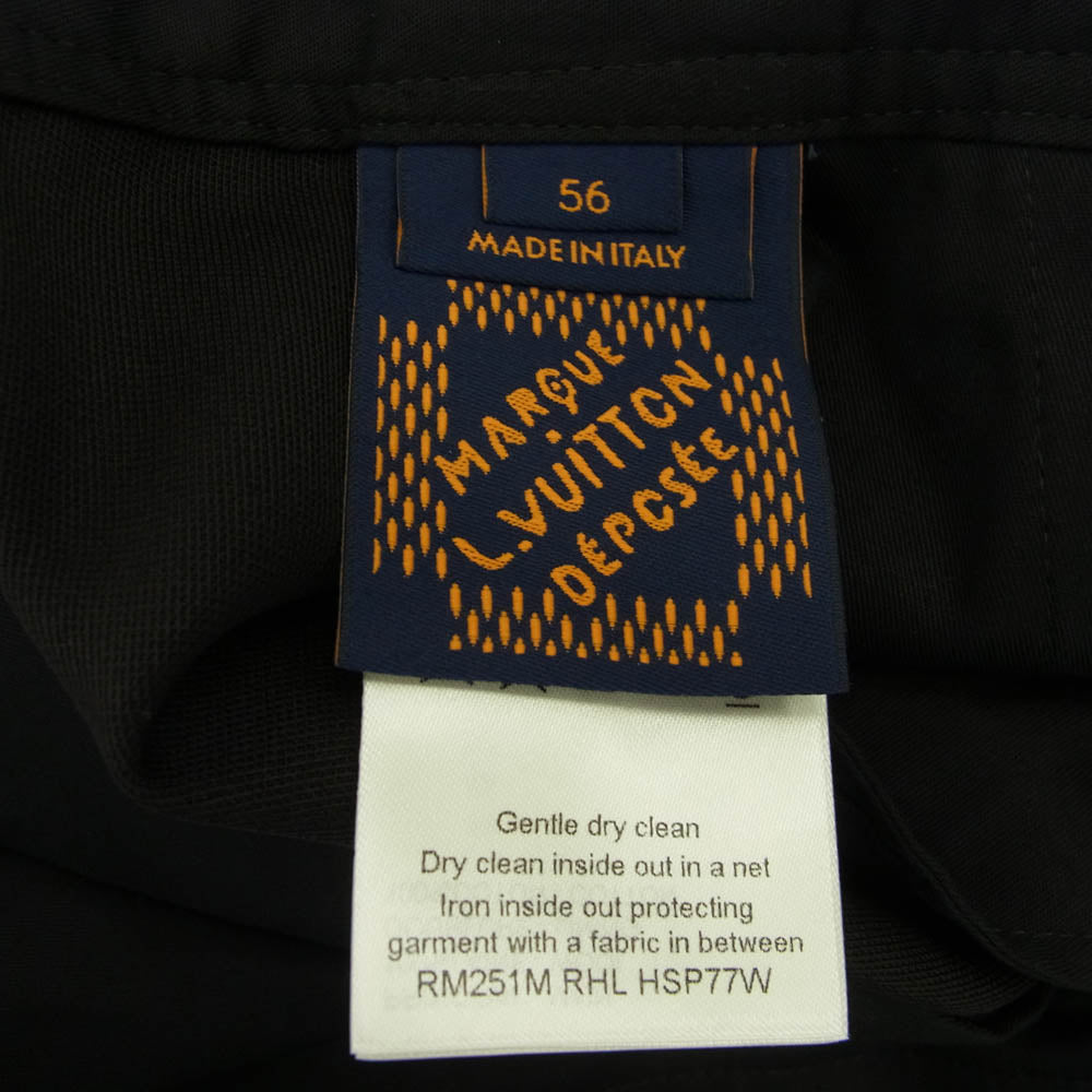 LOUIS VUITTON ルイ・ヴィトン 25SS RM251M RHL HSP77W LV ロゴ 刺繍 テーラード カーゴ ロング パンツ ブラック系 56【極上美品】【中古】