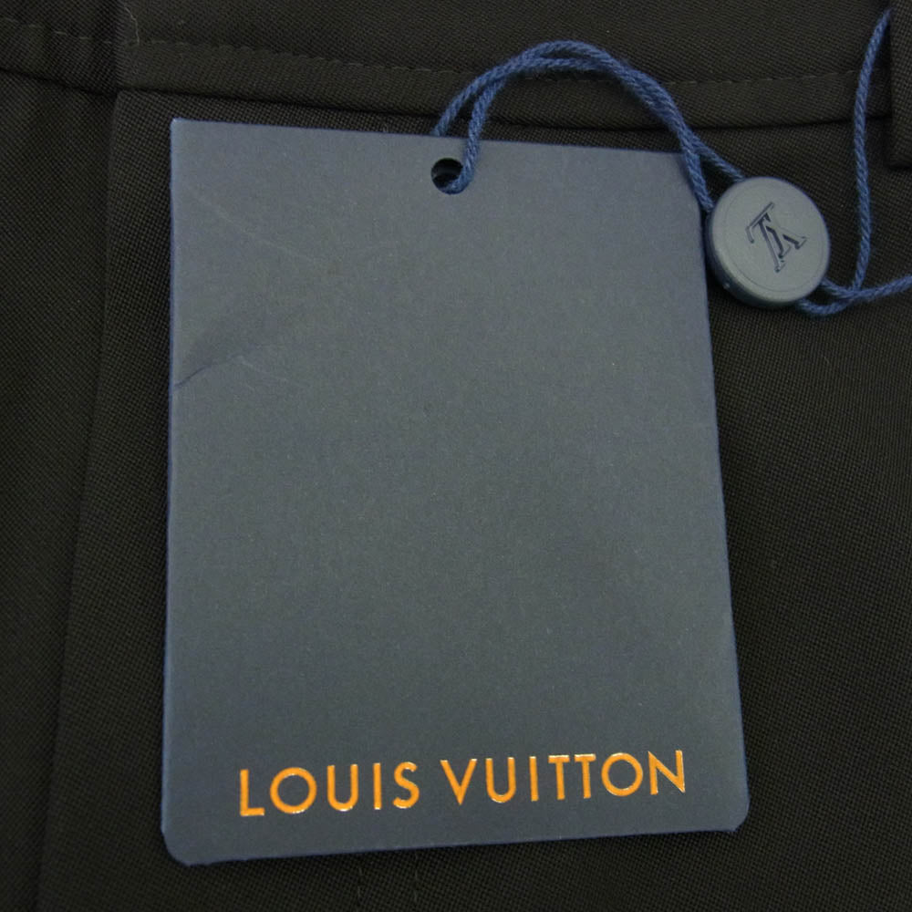 LOUIS VUITTON ルイ・ヴィトン 25SS RM251M RHL HSP77W LV ロゴ 刺繍 テーラード カーゴ ロング パンツ ブラック系 56【極上美品】【中古】