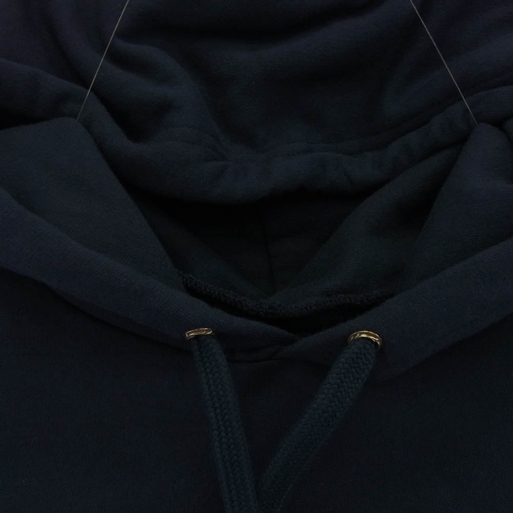 CHROME HEARTS クロムハーツ（原本無） SWTSHRT PLVR 袖フローラル バックホースシュープリント プルオーバー パーカー フーディ ネイビー系 XL【美品】【中古】