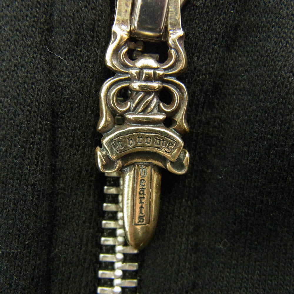 CHROME HEARTS クロムハーツ（原本無） SWTSHRT HD ZIP LTD ロサンゼルス限定 ホースシュープリント ダガージップ パーカー ブラック系 XXL【美品】【中古】