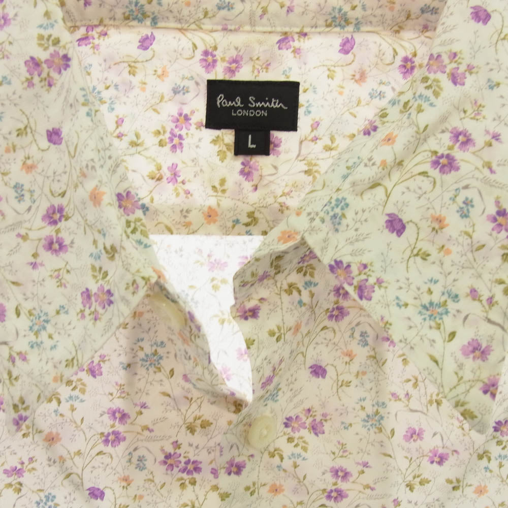 Paul Smith ポール・スミス フラワープリント 花柄 長袖 シャツ マルチカラー系 L【中古】