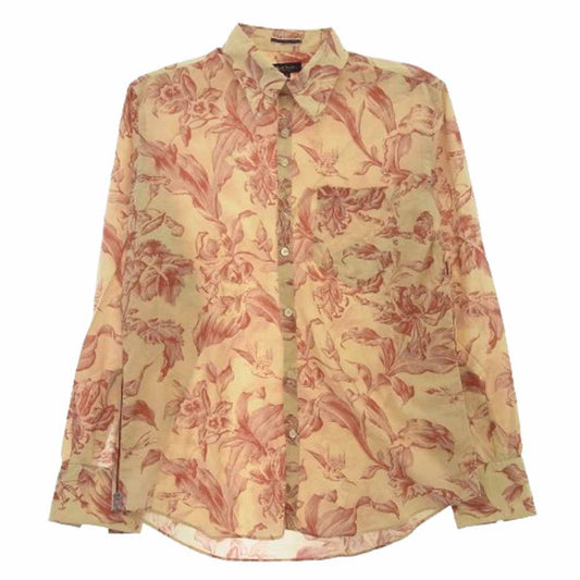 Paul Smith ポール・スミス フラワープリント 長袖 シャツ ベージュ系 L【中古】