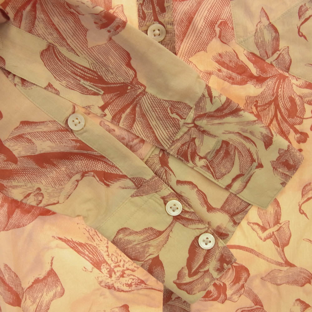 Paul Smith ポール・スミス フラワープリント 長袖 シャツ ベージュ系 L【中古】