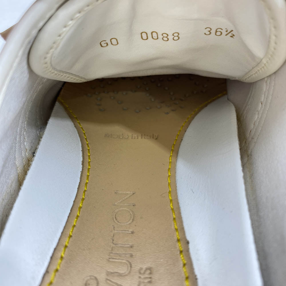 LOUIS VUITTON ルイ・ヴィトン ラインロゴ ローカット キャンバス スニーカー ピンク系 36 1/2【中古】